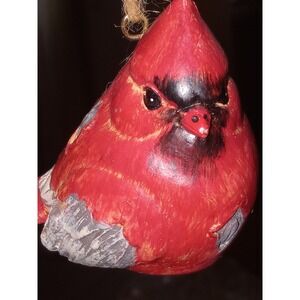 Ganz Chubby Cardinal Red Bird Christmas Tree Ornament